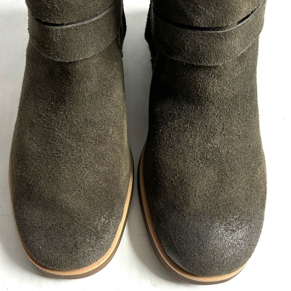 UGG Josefene Suede Strap Metal Buckle Ankle Boots Slate Dark Green Size 6 - Picture 7 of 17